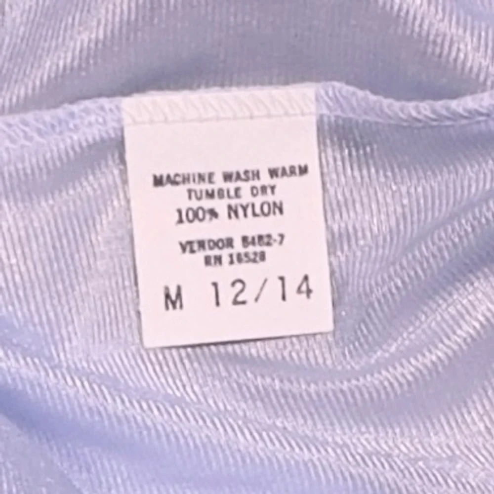 Vintage JCPenney Blue Nylon Pajama Set Small S Vintage Tag M 12-14 USA